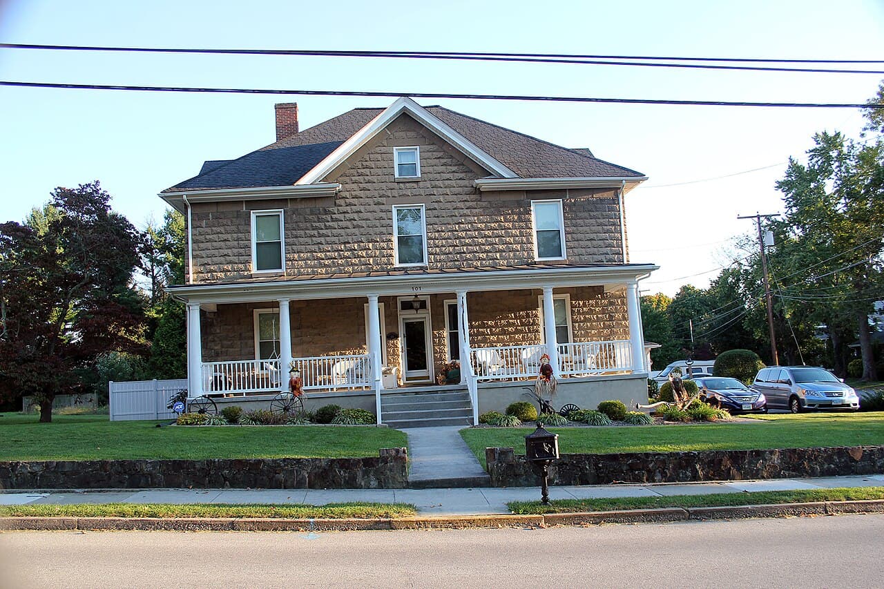 Older houses along Park Street in Christiansburg, Virginia